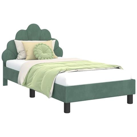 Struttura letto bambini con testata Verde Mare 80 x 160 cm - Foto 1