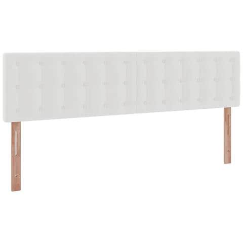 Struttura Letto Pouf con Materassi Bianco 160x200 cm Similpelle - Foto 9
