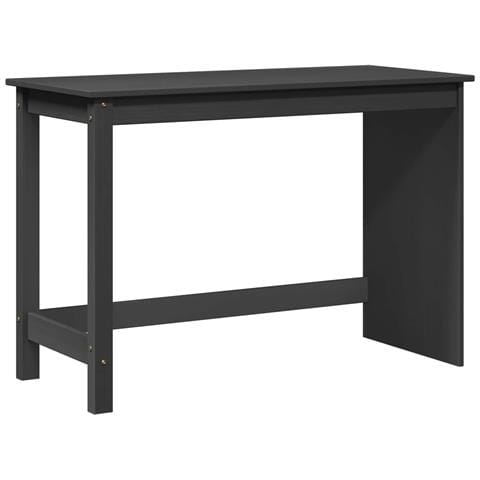 Scrivania Grigio 112 x 50 x 75 cm Legno di Pino Massello - Foto 1