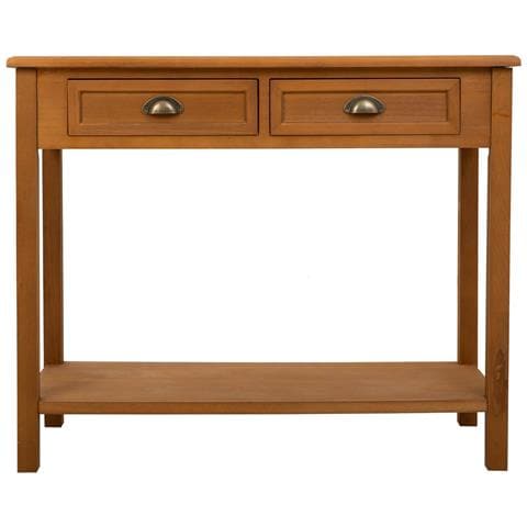 Mobile Da Ingresso In Legno Con 2 Cassetti E 1 Ripiano Marrone 100x40x78 - Foto 2