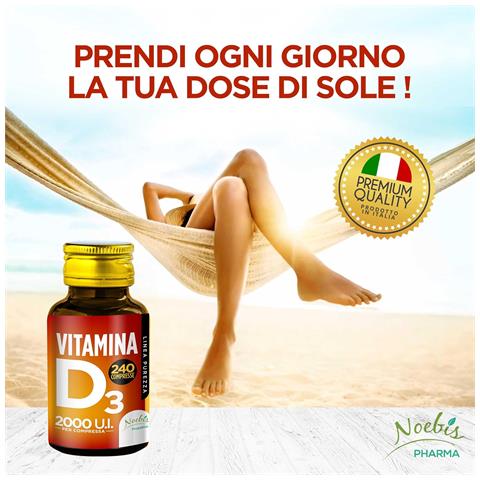 Vitamina D3 2000 UI 240 Compresse - Colecalciferolo 50 mcg - Ossa, Denti, Muscoli e Difese Immunitarie - Foto 5