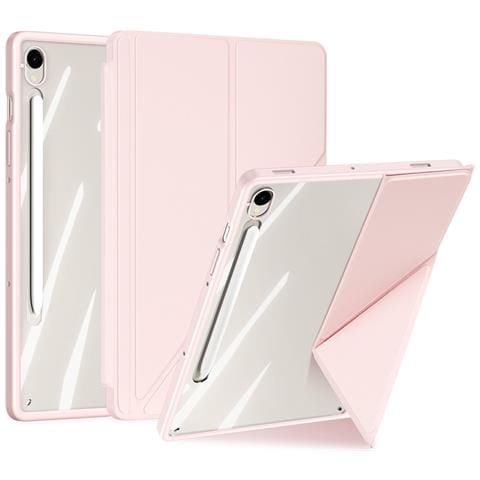 Cover per Galaxy Tab S10 FE - TPU+PC+Pelle /PU, Trasparente - Foto 1