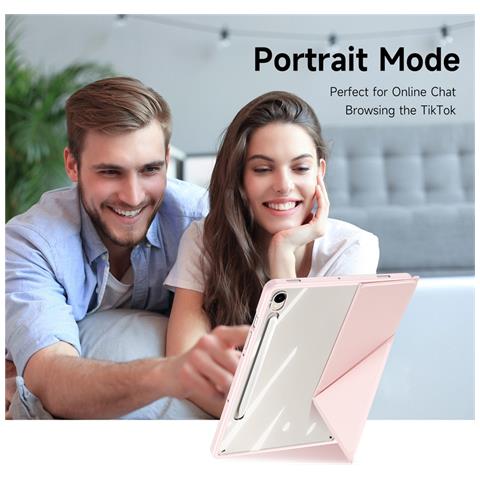 Cover per Galaxy Tab S10 FE - TPU+PC+Pelle /PU, Trasparente - Foto 4