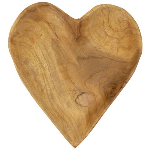 Vassoio Cuore 18-marrone-legno-27x29x4 Cm - Foto 2