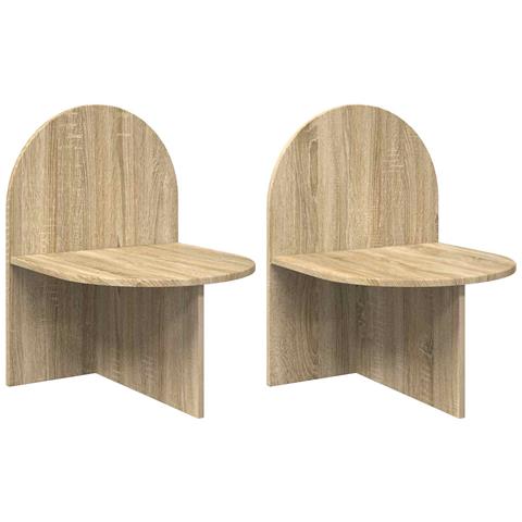 Comodino 2 pcs Rovere Sonoma 48 x 49 x 65 cm - Foto 1