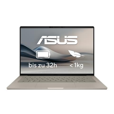 Zenbook A14 UX3407QA-QD498W Snapdragon X1-26-100 Computer portatile 35,6 cm (14") WUXGA 16 GB LPDDR5x-SDRAM 1 TB SSD Wi-Fi 6E (802.11ax) Windows 11 Home Beige - Foto 1