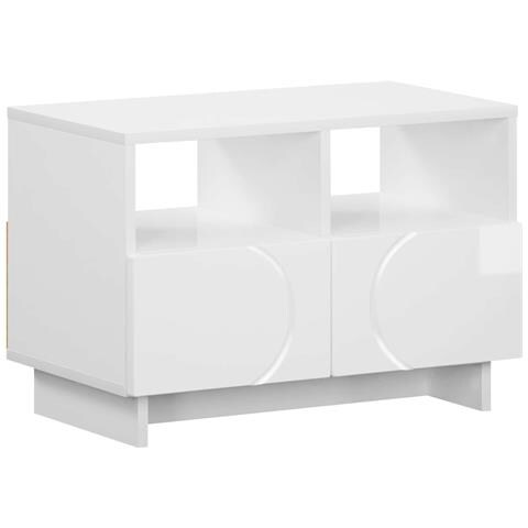 Supporto TV 60 x 34.5 x 40 cm Bianco Lucido - Foto 1