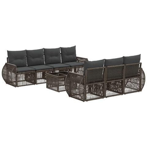Set Divano da Giardino 8 pz Grigio polyrattan - Foto 1