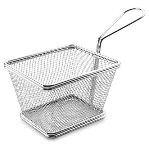 Cestino quadrato in acciaio inox, grigio, 12x10x9 cm - Foto 1
