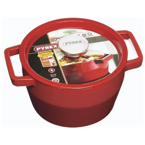 Cocotte 2 Maniglie con Coperchio ad Induzione 28 cm Rosso - Foto 2