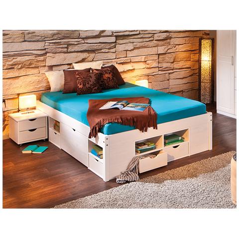 Letto Con Vani Contenitore E Comodino C / ruote Incluso - Foto 1