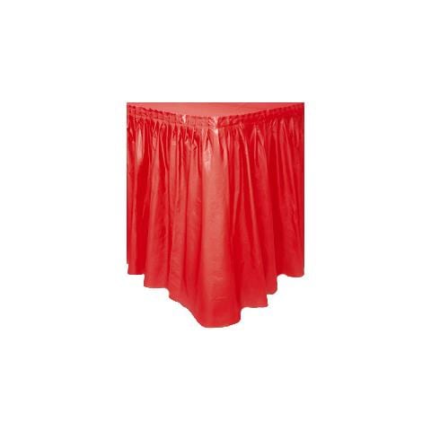 Gonna Per Tavolo Rossa In Plastica Taglia Unica - Foto 1