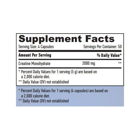 Sports Creatine Monohydrate, 500mg - 200 Caps (creatina)  - Foto 2