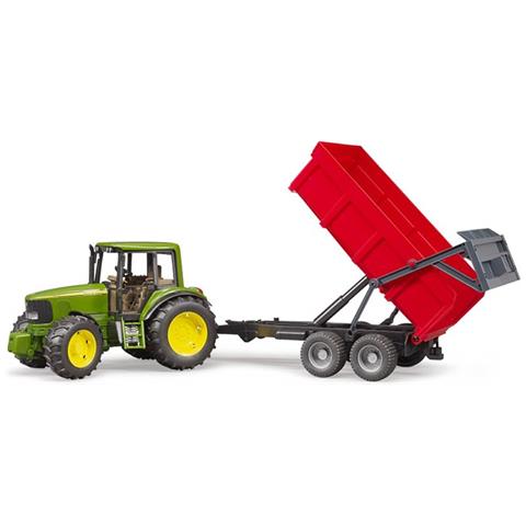 BRUDER - Trattore Giocattolo John Deere 6920 Con Rimorchio 