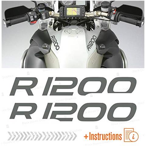 2pz Adesivi Compatibile Con R 1200 Adventure Moto (grey) - Foto 1