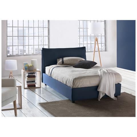TALAMO ITALIA Letto contenitore Una piazza e mezza Veronica Made in Italy Testata e rivestimento in tessuto Apertura frontale adatto per materasso cm 120x200 Blu TALAMO ITALIA Letto contenitore Una piazza e mezza Veronica Made in Italy Testata e rivestimento in tessuto Apertura frontale adatto per materasso cm 120x200 Blu