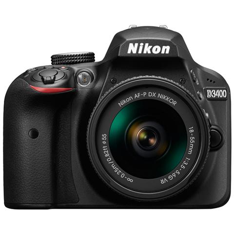 D3400 + AF-P DX NIKKOR 18-55mm f / 3.5-5.6G VR, Auto, Nuvoloso, Direct sunlight, Flash, Fluorescente, Incandescente, Ombra, Paesaggio, Ritratto, Neutrale, Vivace, AC, Batteria, Kit fotocamere SLR, TTL - Foto 1