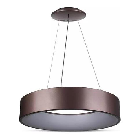 V-tac Vt-25-1-c Lampadario Led 20w Sospensione In Ferro Con Bordi Illuminati Dimming Colore Colore Caffè - Sku 3994 - Foto 1