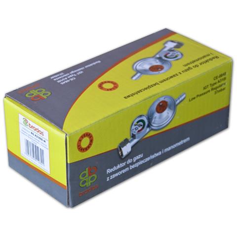 Regolatore Di Gas 37mbar 1,5kg / h Con Valvola Di Sicurezza E Manometro Per Tubo 9-10mm (rg A310ie-m) - Foto 2