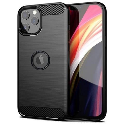 Custodia B-case Tpu Silicone Cover Case Per Apple Iphone 12 Pro Max Carbon Metal Black - Foto 1