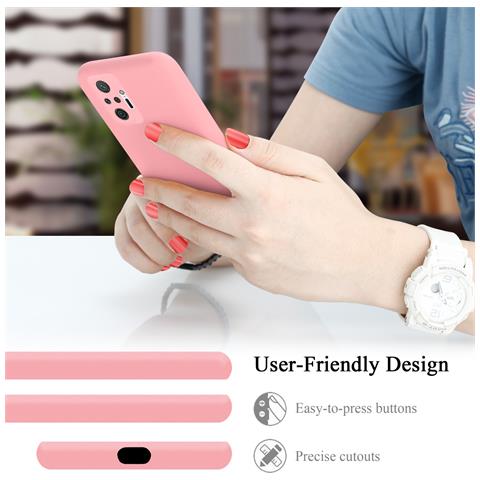 Custodia Compatibile Con Xiaomi Redmi Note 10 Pro In Liquid Rosa - Coperchio Protettivo In Silicone Tpu Flessibile - Foto 8