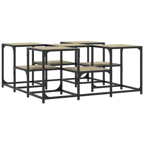 Tavolino Da Salotto Rovere Sonoma 91x91x40 Cm Legno Multistrato - Foto 2