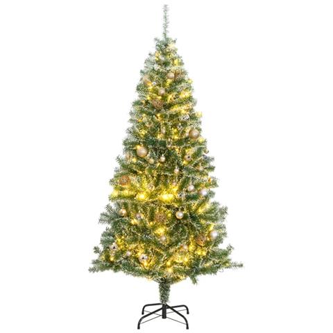 Albero Di Natale Artificiale Con 300 Led Palline E Neve 210 Cm - Foto 1