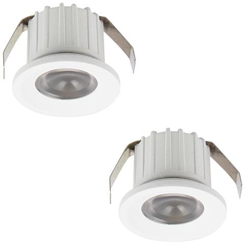 Mini Spot Led 3w - Dimmerabile - 300lumen - Classe A++ - Luce Calda 3000k - Faretto Led Da Incasso Tondo Ø35x25mm - Alimentato 220v / 230v Ac - Pack 2 Spot (1 Scatole Da 2 Spot) - Foto 1