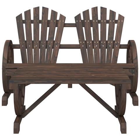 Set Salotto Da Giardino 2 Pz In Legno Massello Di Abete - Foto 3