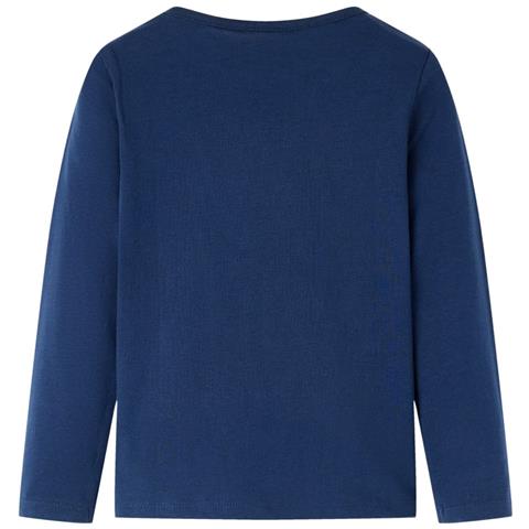 Maglietta Da Bambina Maniche Lunghe Blu Marino 128 - Foto 2