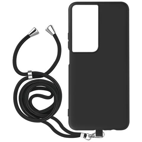 Cover Per Honor 90 Smart Silicone Soft-touch Cordino Tracolla, Nero - Foto 1