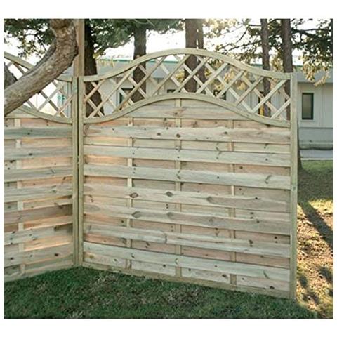 Pannello Barriera Ad Arco Grigliato 180x180 Cm Frangivista In Legno Di Pino Impregnato Lasa - Foto 2