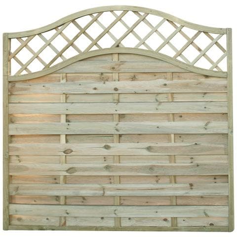 Pannello Barriera Ad Arco Grigliato 180x180 Cm Frangivista In Legno Di Pino Impregnato Lasa - Foto 1