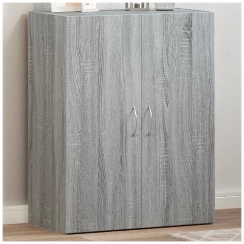 Schedario Grigio Sonoma 60x32x77,5 Cm In Legno Multistrato - Foto 8