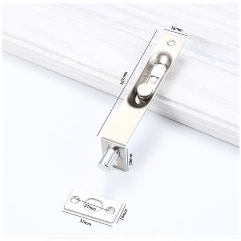 Serratura Discreta In Acciaio Inossidabile, Larghezza 18 Mm  4 Pollici - Foto 2