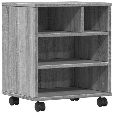 Supporto Per Stampante Con Ruote Grigio Sonoma 41x32x48 Cm - Foto 2