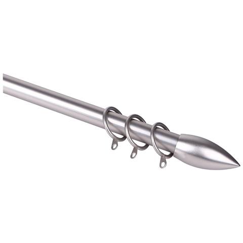 Scorritenda Estensibile In Acciaio Finitura Argento Etruria Pera Brixo - Da 122 A 213 Cm. - Foto 1