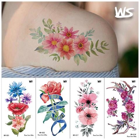 Tatuaggio Temporaneo Floreale   D - Foto 3