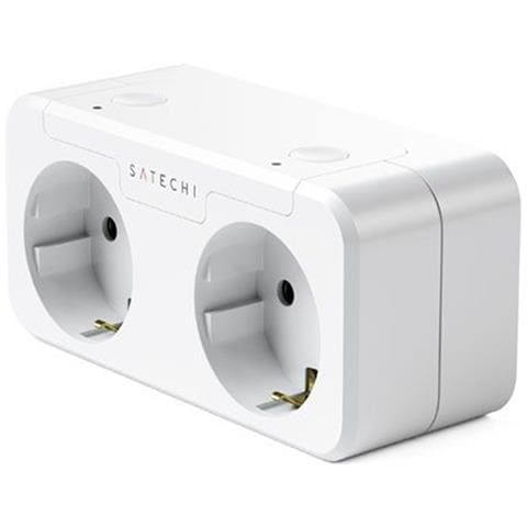 Presa Duo Compatta Compatibile Con Siri E Collegata A Homekit, Bianco - Foto 2