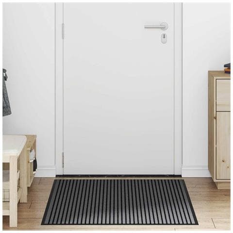 Zerbino A Strisce Nere E Grigie 90x150 Cm - Foto 2