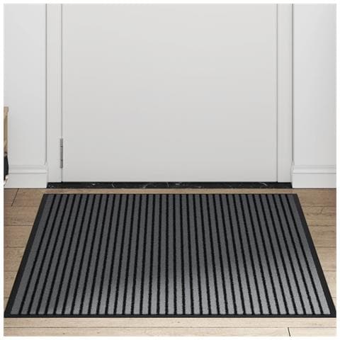 Zerbino A Strisce Nere E Grigie 90x150 Cm - Foto 3