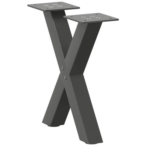 Gambe Tavolino Caffè A X 2 Pz Antracite 30x(30-31)cm In Acciaio - Foto 1