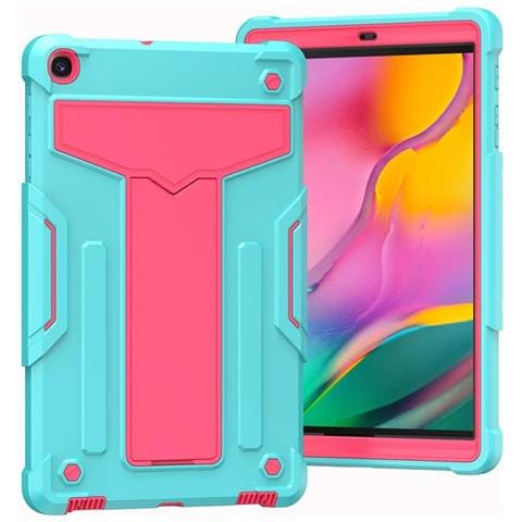 Custodia Per Samsung Galaxy Tab A 8.0"" (2019) Con Supporto Verde E Rosa, Elegante E Funzionale - Foto 1