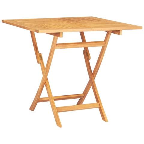 Tavolo Da Giardino Pieghevole 85x85x76cm Legno Massello Di Teak - Foto 1