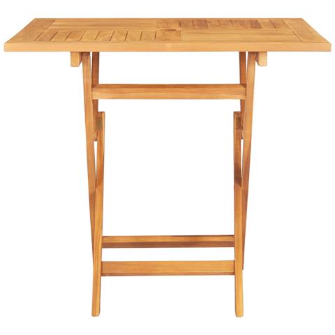 Tavolo Da Giardino Pieghevole 85x85x76cm Legno Massello Di Teak - Foto 2