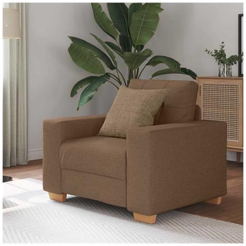 Divano Sedia Marrone 60 cm in Tessuto - Foto 2