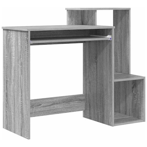 Scrivania Grigia per Computer Grigia Sonoma Legno Ingegnerizzato - Foto 1