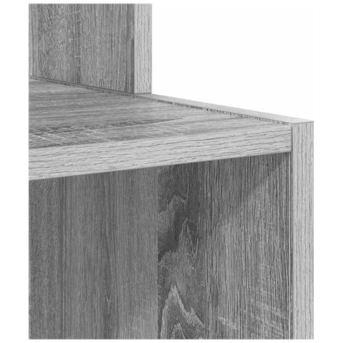 Scrivania Grigia per Computer Grigia Sonoma Legno Ingegnerizzato - Foto 9