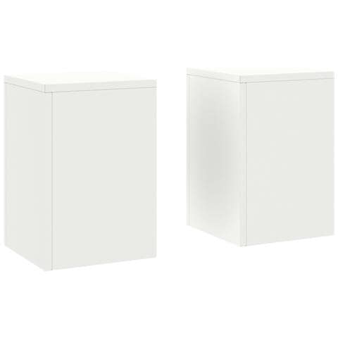 Supporti per Piante da Esterno Pillar 2 pcs Bianco 24x24x35 cm Acciaio - Foto 1