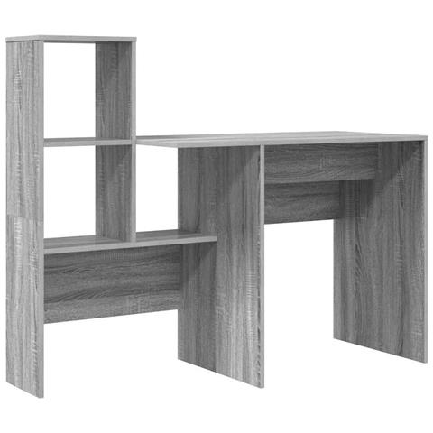 Scrivania Grigio sonoma 131.5 x 50 x 106.5 cm Legno multistrato - Foto 1